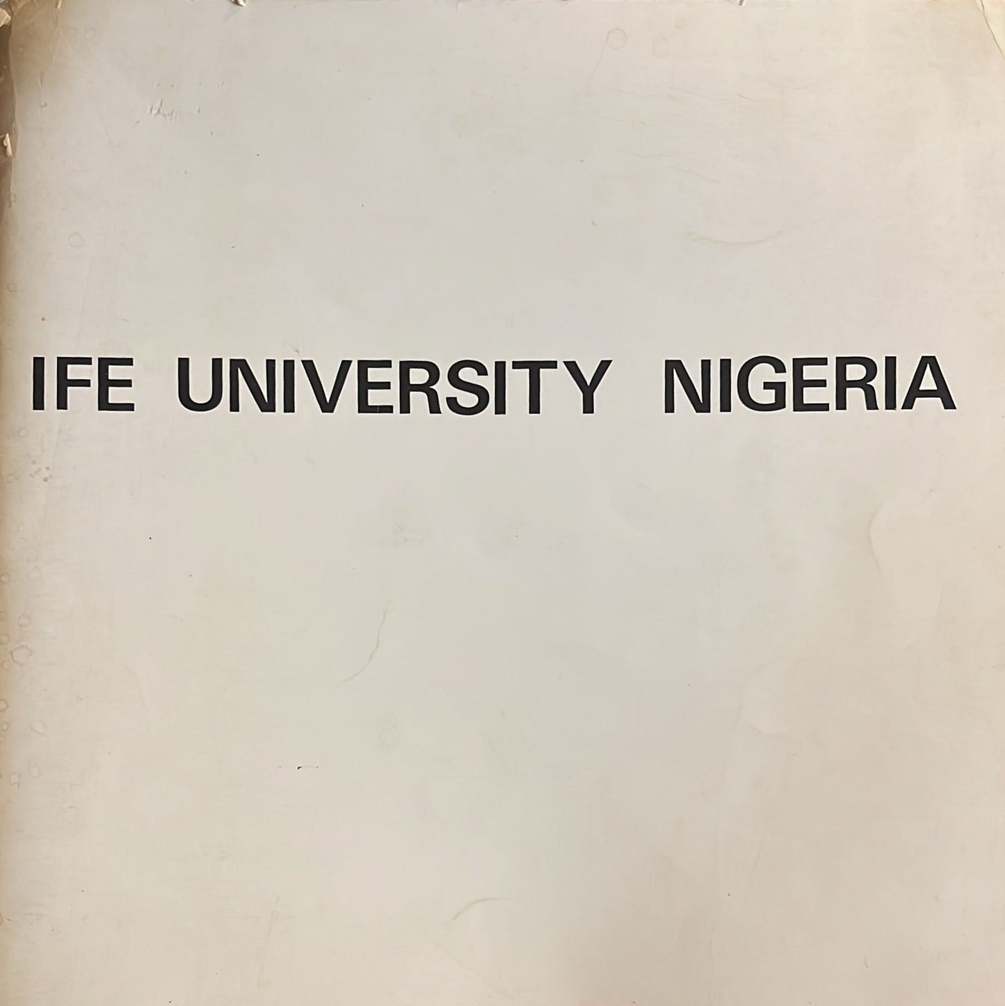 Arieh Sharon : University of Ife, Nigeria (1976) – Signed and Inscribed