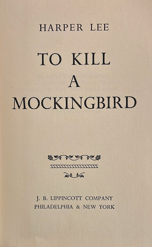 To Kill a Mockingbird – Harper Lee – First Edition ( Lippincott ) – 17th Impression – 1960